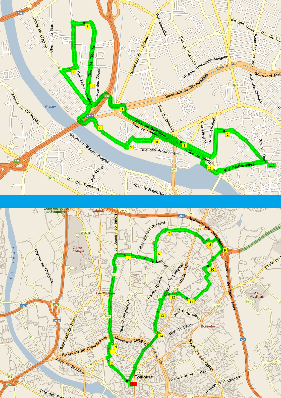 Plan de lan randonnée du 13 avril