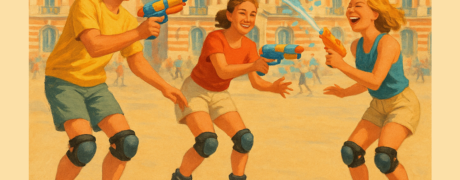 affiche des randonnées pistolet à eau à roller à toulouse 2025