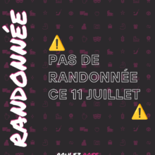 Affiche d'annulation de randonnée roller du 11 juillet 2025