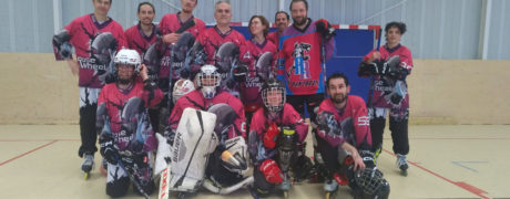 Équipe RoseWheels en roller hockey lors des matchs loisirs à Revel